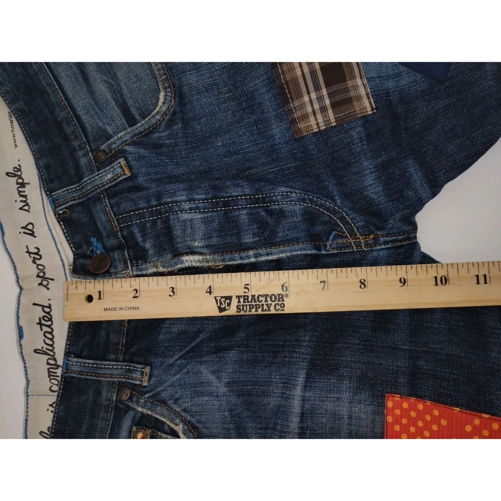 Howies Selvage Jeans‎ Pants Patch Work Patches Size 32x28 Button Fly